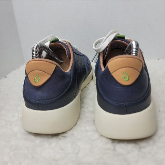 OluKai Dede Kaulele Women's Sneaker Size 10 Navy Leather Casual Shoes Bl20517 - Picture 4 of 10